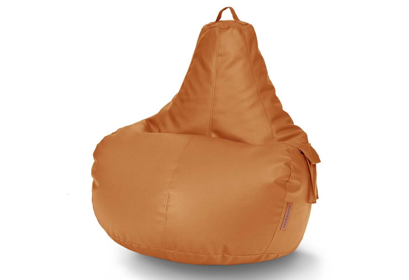 Green Bean Sitzsack aus Kunstleder mit Füllmaterial (EPS Perlen) in 3 Farben (Indoor & Outdoor, abwaschbare Oberfläche, Gamingstuhl mit Rückenlehne), Bean Bag Sitzkissen Sitzpuff Sitzsessel Bodenkissen Lounge von Green Bean