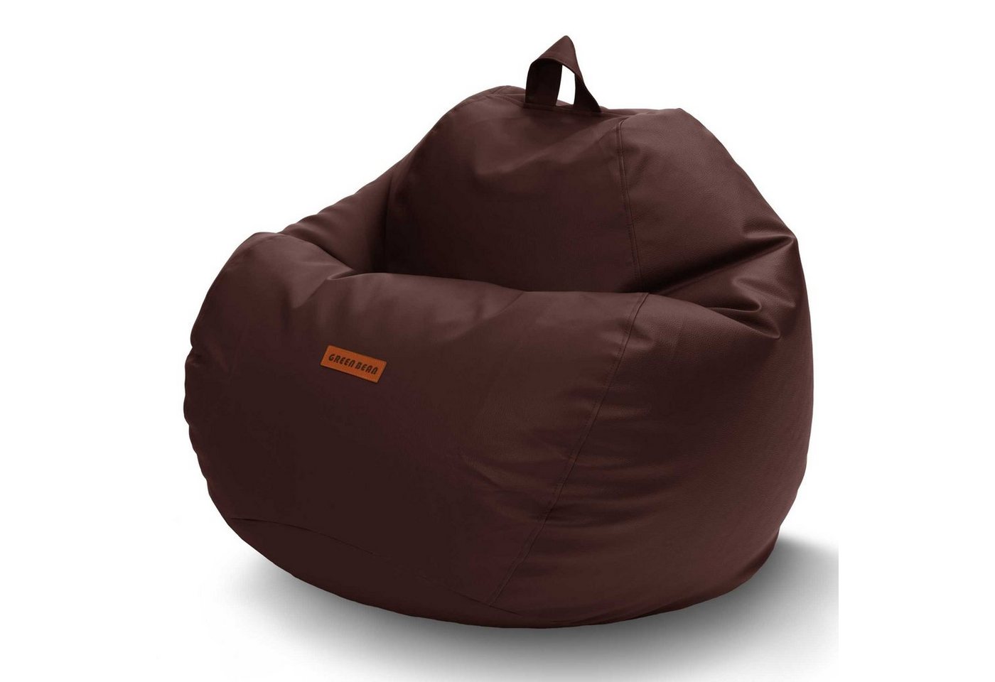 Green Bean Sitzsack aus Kunstleder mit Füllmaterial (EPS Perlen) in 3 Farben (Indoor und Outdoor, abwaschbarer Oberfläche), Bean Bag Sitzkissen Sitzpuff Sitzsessel Bodenkissen Lounge von Green Bean