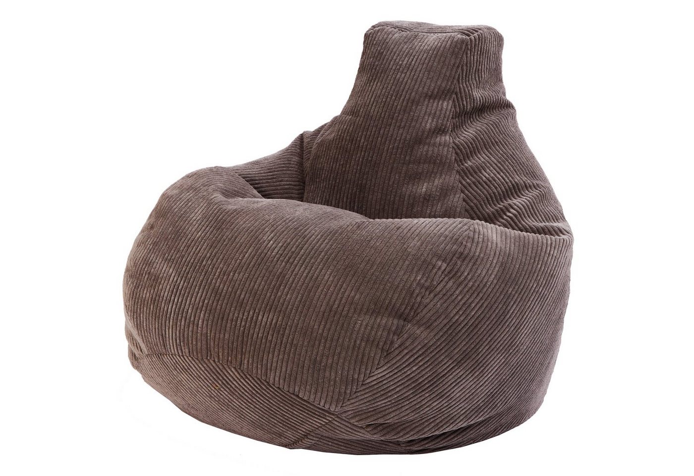 Green Bean Sitzsack mit Rückenlehne 80x80x90cm und EPS Perlen Füllung (Indoor geeignet, waschbarer Bezug), Bean Bag Bodenkissen Lounge Sitzhocker Relax-Sessel Gamer Gamingstuhl von Green Bean