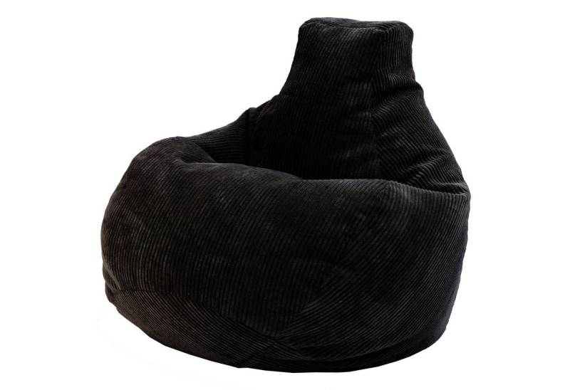 Green Bean Sitzsack mit Rückenlehne 80x80x90cm und EPS Perlen Füllung (Indoor geeignet, waschbarer Bezug), Bean Bag Bodenkissen Lounge Sitzhocker Relax-Sessel Gamer Gamingstuhl von Green Bean