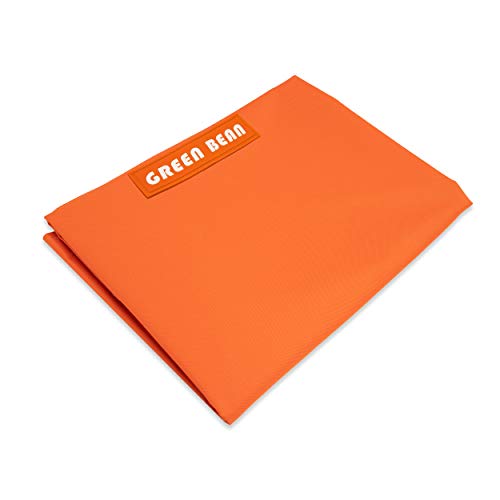 Green Bean Square XXL Riesensitzsackhülle 140x180 cm - PVC Bezug - Indoor und Outdoor Sitzsackhülle - Bean Bag Bezug - Sitzsackbezug ohne Füllung - Lounge Chair Hülle - abwaschbar - Orange Green Bean Square XXL Riesensitzsackhülle 140x180 cm - PVC Bezug - Indoor und Outdoor Sitzsackhülle - Bean Bag Bezug - Sitzsackbezug ohne Füllung - Lounge Chair Hülle - abwaschbar - Orange von Green Bean