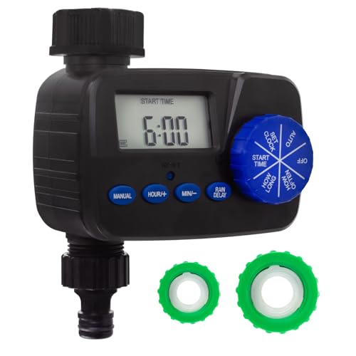 Green Blue Digital Bewässerungssteuergerät mit Display | Elektronischer Bewässerungstimer mit IP55 Schutz | Automatischer Gartenbewässerungs-Timer mit Display und manueller Startfunktion GB390 Green Blue Digital Bewässerungssteuergerät mit Display | Elektronischer Bewässerungstimer mit IP55 Schutz | Automatischer Gartenbewässerungs-Timer mit Display und manueller Startfunktion GB390 von Green Blue