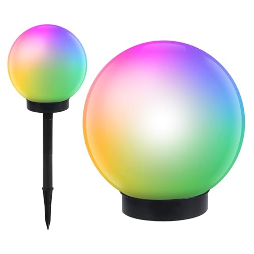 Green Blue GB165 Außensolarlampe Solarkugel Solarleuchte LED Leuchtkugel Garten Beleuchtung Verschiedene Leuchtfarben (Color, 25cm) von Green Blue