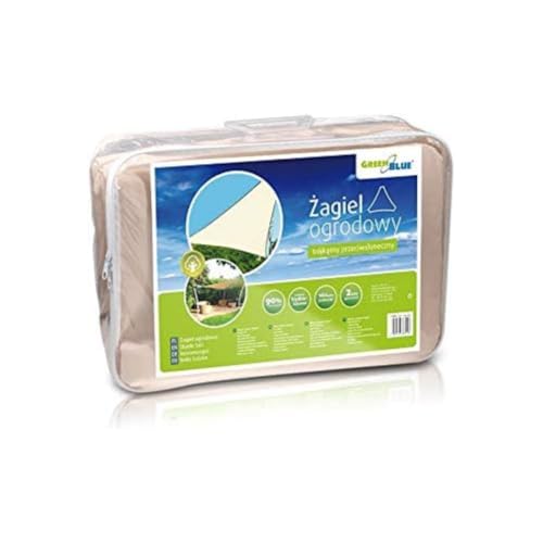 Green Blue GB502 Sonnensegel Sonnenschirm Sonnenschutz Windschutz UV-Schutz Sonne Dreieck Creme 5m x 5m x 5m (5 Meter) von Green Blue