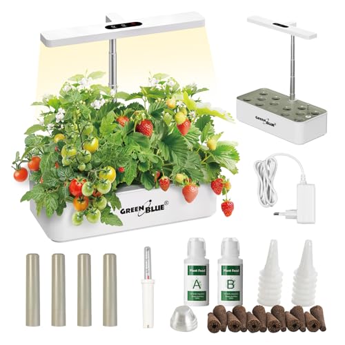 GreenBlue GB133 Smart Pflanztopf SMART 12 Pflanzen 4 L | Automatischer Anbau | Touchscreen | Einstellbare Beleuchtung 55-315 mm von Green Blue