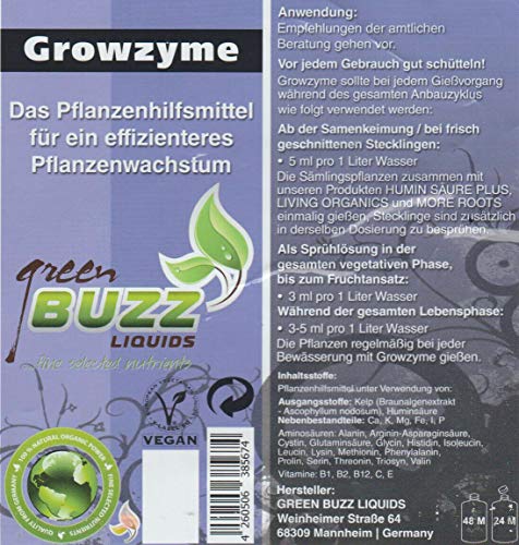 Green Buzz Liquids Growzyme 250ml von Green Buzz Liquids