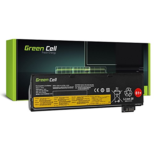 Green Cell® Extended Serie 01AV424 Laptop Akku für Lenovo ThinkPad T470 T570 A475 P51S T25 (6 Zellen 4400mAh 10.8V Schwarz) von Green Cell