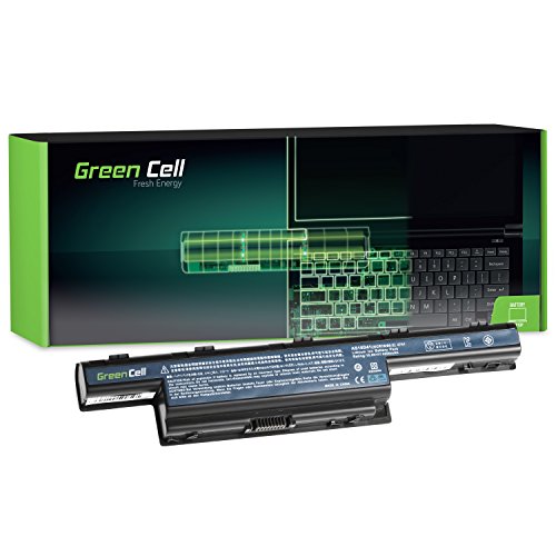 Green Cell® Extended Serie Laptop Akku für Acer TravelMate 5335 5340 5542 5735 5735Z 5740 5740G 5742 5742G 5742Z 5742ZG 5744 7740 7750 (9 Zellen 6600mAh 10.8V Schwarz) von Green Cell