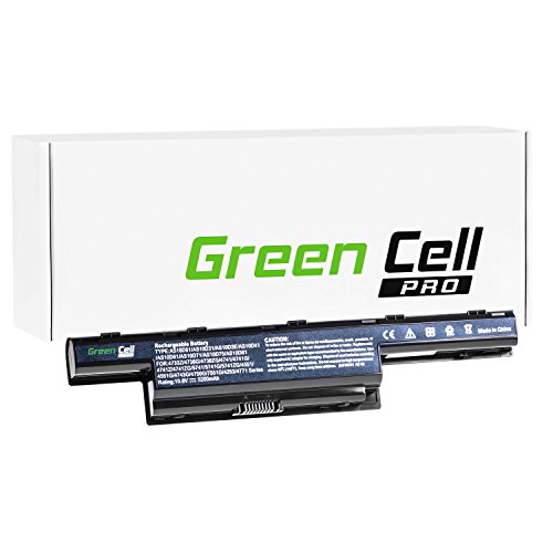 Green Cell® PRO Serie Laptop Akku für Acer Aspire 5253 5333 5350 5551G 5552G 5736Z 5749G 5749ZG 5750Z 7551 7741G 7750G (Original Samsung SDI Zellen, 6 Zellen, 5200mAh, Schwarz) von Green Cell