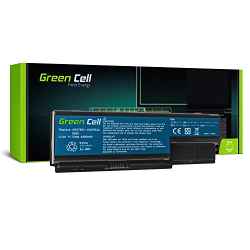 Green Cell Standard Serie Laptop Akku für Acer Aspire 6530 6530G 6920 6930 6930G 6935 7220 7520 7535 7535G 7738 7738G 7540 7540G 7720 7730 7740 7740G (6 Zellen 4400mAh 10.8V Schwarz) von Green Cell