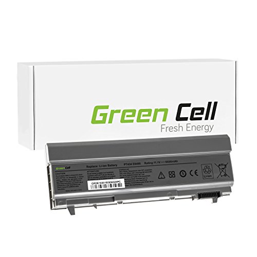 Green Cell® Extended Serie PT434 W1193 4M529 Laptop Akku für Dell Precision M2400 M4400 M4500 (9 Zellen 6600mAh 11.1V Silber) von Green Cell