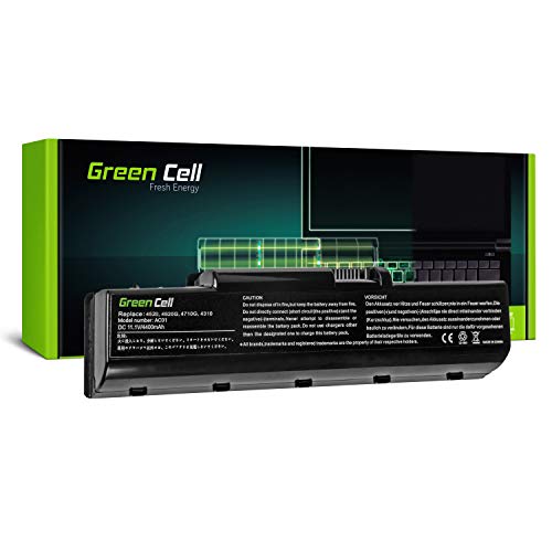 Green Cell® Standard Serie AS07A31 AS07A41 AS07A51 AS07A71 Laptop Akku für eMachines D520 D720 (6 Zellen 4400mAh 11.1V Schwarz) von Green Cell