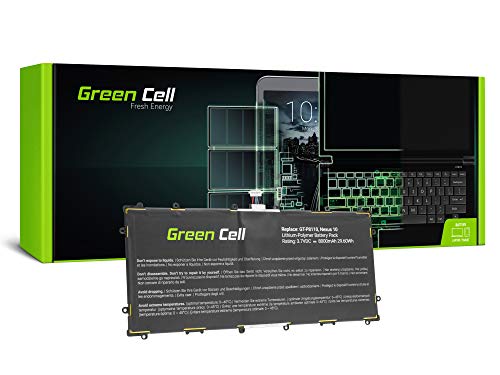Green Cell (3.7V 30Wh 8000mAh) SP3496A8H SP3496A8H(1S2P) Akku für Samsung Google Nexus 10 N10 GT-P8110 HA32ARB Tablet von Green Cell