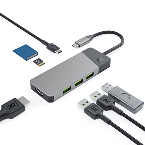 Green Cell Connect USB C HUB 7-in-1 USB-C Multiport Adapter mit USB Typ-C auf HDMI 4K, USB-C 85W, SD, TF, 3X USB 3.0 Power Delivery für MacBook Pro, Air, Dell XPS, Lenovo Thinkpad, HP Laptops Mehr Green Cell Connect USB C HUB 7-in-1 USB-C Multiport Adapter mit USB Typ-C auf HDMI 4K, USB-C 85W, SD, TF, 3X USB 3.0 Power Delivery für MacBook Pro, Air, Dell XPS, Lenovo Thinkpad, HP Laptops Mehr von Green Cell