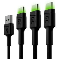 Green Cell KABGCSET03 USB-Kabel 2 m USB A USB C Schwarz von Green Cell