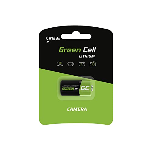 Green Cell Lithium Batterien CR123A (CR17345, 5018LC) 3 Volt für Digitalkameras, Camcorder, Alarmanlagen, Sicherheitstechnik, Rauchmelder, Taschenlampen, etc. von Green Cell