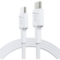Green Cell - PowerStream - Kabel usb-c - usb-c 120 cm Power Delivery 60W, qc 3.0 (weiß) von Green Cell