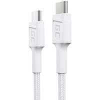 Green Cell - PowerStream - Kabel usb-c - usb-c 30 cm Power Delivery 60W, qc 3.0 (weiß) von Green Cell