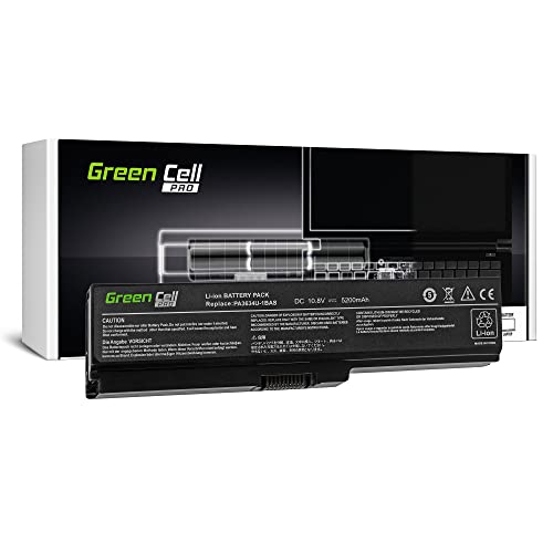 Green Cell Pro Serie PA3634U-1BRS Laptop Akku für Toshiba Satellite A660 A665 L510 L650 L650D L655 L655D L675 L670 L670D M300 M500 U400 U500 (Original Samsung SDI Zellen, 6 Zellen, 5200mAh, Schwarz) von Green Cell