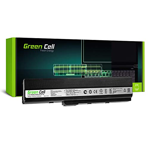 Green Cell Standard Serie A32-K52 Laptop Akku für ASUS A52F A52J A52N B53 K42 K52 K52DR K52J K52JK K62 X52 X52D X52F X62 (6 Zellen 4400mAh 10.8V Schwarz) von Green Cell