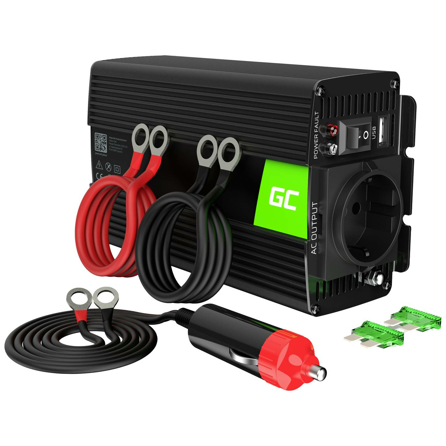 Green Cell Wechselrichter Inv16 500 W 12 V 230 V Strom Inverter Stromwechs280 B-Ware Green Cell Wechselrichter Inv16 500 W 12 V 230 V Strom Inverter Stromwechs280 B-Ware von Green Cell