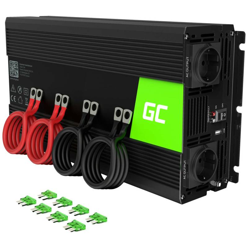 Green Cell Wechselrichter Spannungswandler Inv10 2000 W 12 V   230 V867 B-Ware von Green Cell