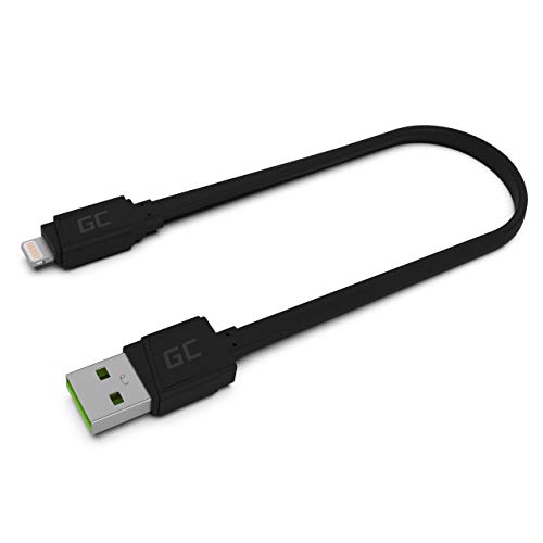 Kabel USB-A - Lightning 25cm Kurzes Ladekabel Schnellladekabel für Apple iPhone 14 13 12 11 SE Pro Max | iPhone X XR XS Max | iPhone 8 7 Plus | iPhone 6 6S 5 5C 5S Plus | iPad Air/Pro/Mini | iPod von Green Cell