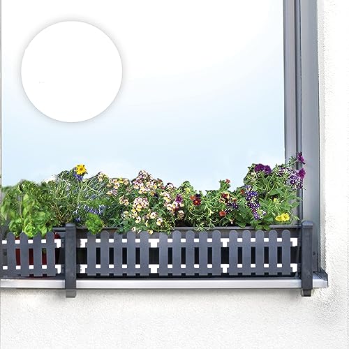 Green Creations Blumenkasten Halterung für die Fensterbank außen, masu ERWEITERUNGSSET zur Verlängerung eines masu Basisset, Balkonkasten Halterung, Austia-Edition (Classic, Anthrazit) von Green Creations