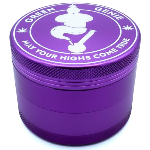 Green Genie Premium Aluminium Grinder - Lila - ⌀63mm groß - inkl. Pollenschaber und hochwertiger Tragetasche Green Genie Premium Aluminium Grinder - Lila - ⌀63mm groß - inkl. Pollenschaber und hochwertiger Tragetasche von Green Genie may your highs come true