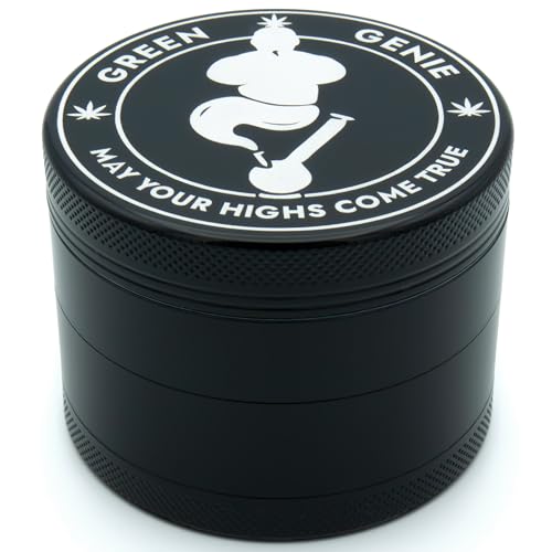 Green Genie - Premium Keramik Grinder - Schwarz - ⌀63mm groß - Keramik beschichtet - inkl. Glasmundstück, Pinsel. Pollenschaber und hochwertiger Tragetasche Green Genie - Premium Keramik Grinder - Schwarz - ⌀63mm groß - Keramik beschichtet - inkl. Glasmundstück, Pinsel. Pollenschaber und hochwertiger Tragetasche von Green Genie may your highs come true