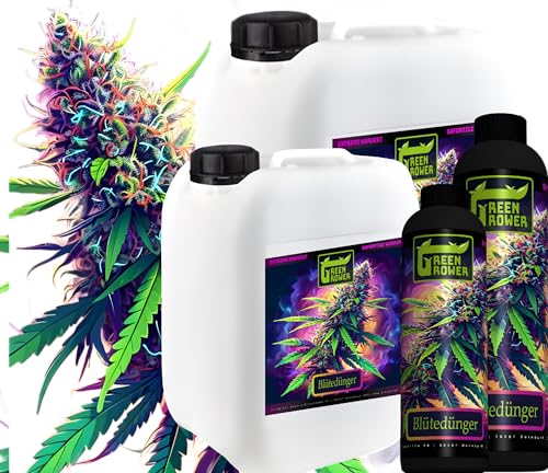 Green Grower® Blütedünger – Flüssigdünger für blühende Pflanzen, Indoor & Outdoor, speziell für Blütephase 0,5L - 5L (10L) von Green Grower