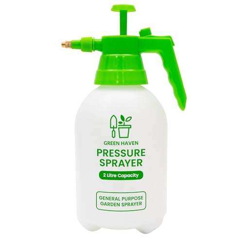 GREEN HAVEN 2 Liter Pump Action Drucksprüher - Pumpsprüher mit verstellbarem Sprüher & Tragegurt | Hochdruck-Pumpspray für Unkrautvernichter Pestizide Fungizide Reinigung | Wassersprühflasche GREEN HAVEN 2 Liter Pump Action Drucksprüher - Pumpsprüher mit verstellbarem Sprüher & Tragegurt | Hochdruck-Pumpspray für Unkrautvernichter Pestizide Fungizide Reinigung | Wassersprühflasche von Green Haven