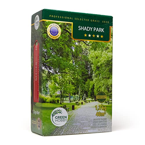 Green Hobby Rasensamen Grassamen Schattenrasen Saatgut Trockenresistent Winterhart 1,2 kg Shady Park von Green Hobby