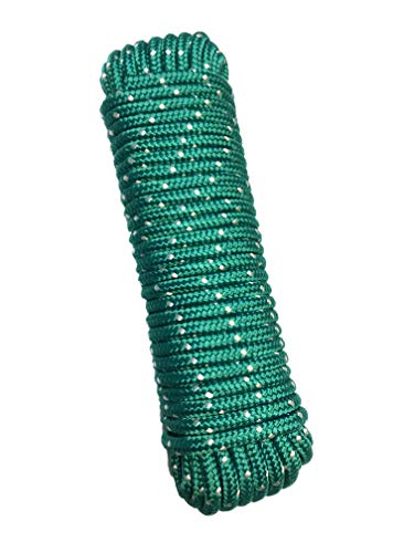 Green Home Seil 8 mm 20 m - Polypropylenseil PP, Festmacherleine, Allzweckseil, Strick, Gartenseil, Outdoor - Bruchlast: 700kg, 20m x 8mm (1, grün-weiß) von Green Home