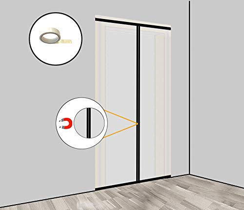 Green Home Staubschutztür Magnet (Vlies) Bautür mit Magnetverschluss 1,20 x 2,20 m inkl. doppelseitigem Klebeband von Green Home