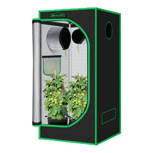 Green Hut Gewächszelt, 91,4 x 91,4 x 182,9 cm, mit Sichtfenster und Bodenwanne, für Hydrokulturen, Zimmerpflanzen Green Hut Gewächszelt, 91,4 x 91,4 x 182,9 cm, mit Sichtfenster und Bodenwanne, für Hydrokulturen, Zimmerpflanzen von Green Hut
