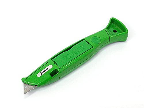 Profi Teppichmesser-Set Janser Green Knife + 20 Haken- & 20 Trapezklingen von Green Knife