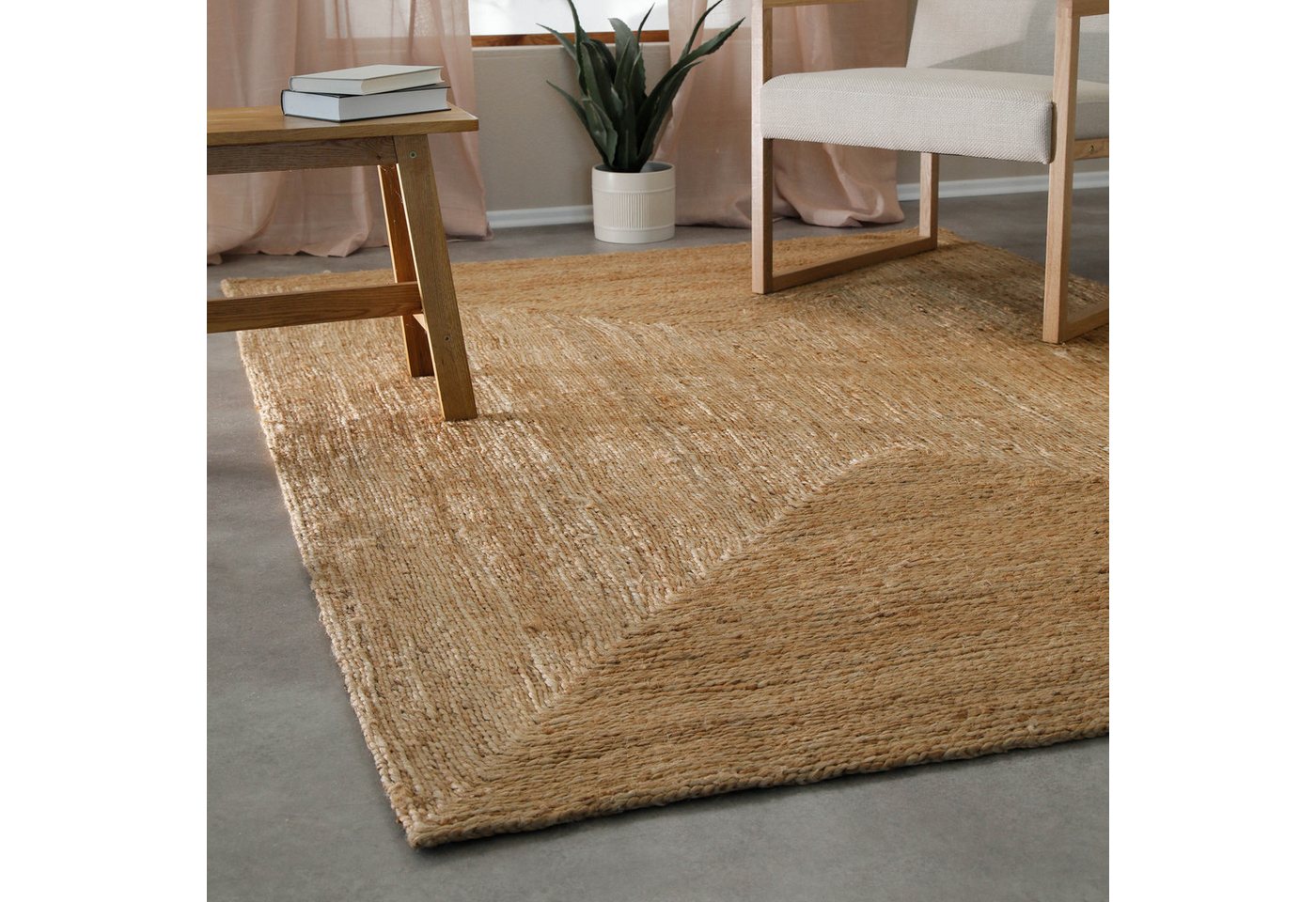 Green Looop Teppich Collins, rechteckig, Höhe: 12 mm, handgewebt, robust, strapazierfähig, Jute, Natur, Wohnzimmer von Green Looop