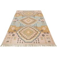 Green Looop Teppich "Mayenne GL-82104" rechteckig 5 mm Höhe handgewebter Naturfaserteppich aus 65% Wolle/35% Baumwolle, Fransen von Green Looop