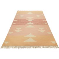 Green Looop Teppich "Soleil GL-82106" rechteckig 5 mm Höhe handgewebter Naturfaserteppich aus 80% Wolle 20% Baumwolle, Fransen von Green Looop