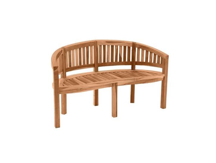 Garten Sitzbank in Bananenform, 150 cm, Teak Holz, 2-sitzer von Green-Spirit