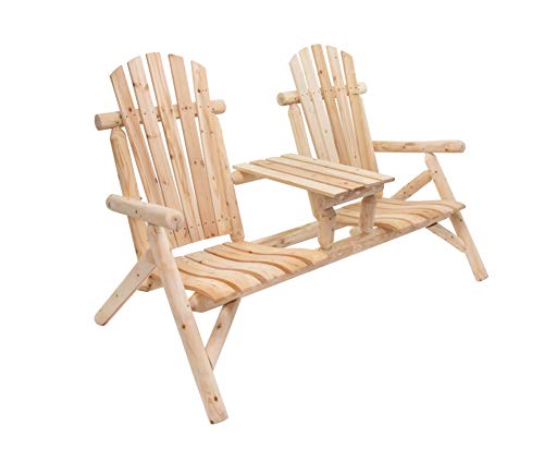 Green Spirit - Garten Sitz-Bank 'Timber' mit Tisch - aus FSC 100% Tannen-Holz zum selber bemalen, DIY - Garten-Möbel Set/Terrassen-Möbel/Balkon-Möbel von Green Spirit