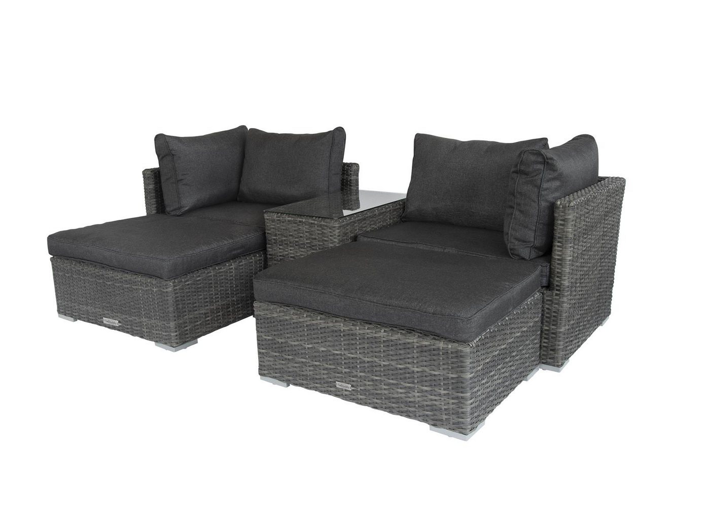 Green Spirit Gartenlounge-Set Aluminium Gartenlounge Samoa, Dunkelgrau, (Set, 5-tlg), Sondersdition, Multifunktionslounge, Gartensofa von Green Spirit