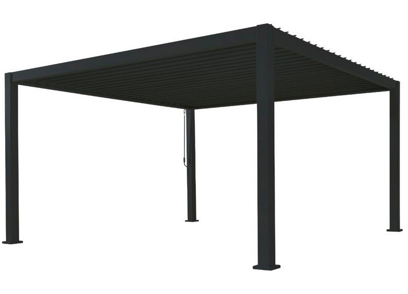 Green Spirit Pergola Lamellendach Pavillon MIRADOR 3x4 Deluxe anthrazit, BxTxH: 301x393x251 cm, (1-tlg), Voll-Aluminium Pergola, Pfosten und Lamellen aus pulverbeschichte Alu von Green Spirit