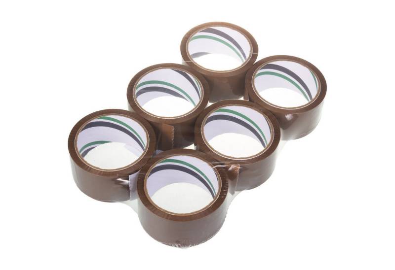 Green Team ECO Klebeband 6x Braunes Acryl-Klebeband 54m 48mm (6-St) Selbstklebendes Acryl-Verpackungsband von Green Team ECO