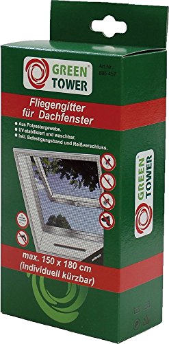 Green Tower Insektenschutz Fliegengitter für Dachfenster 150 x 180 cm (1) von Green Tower