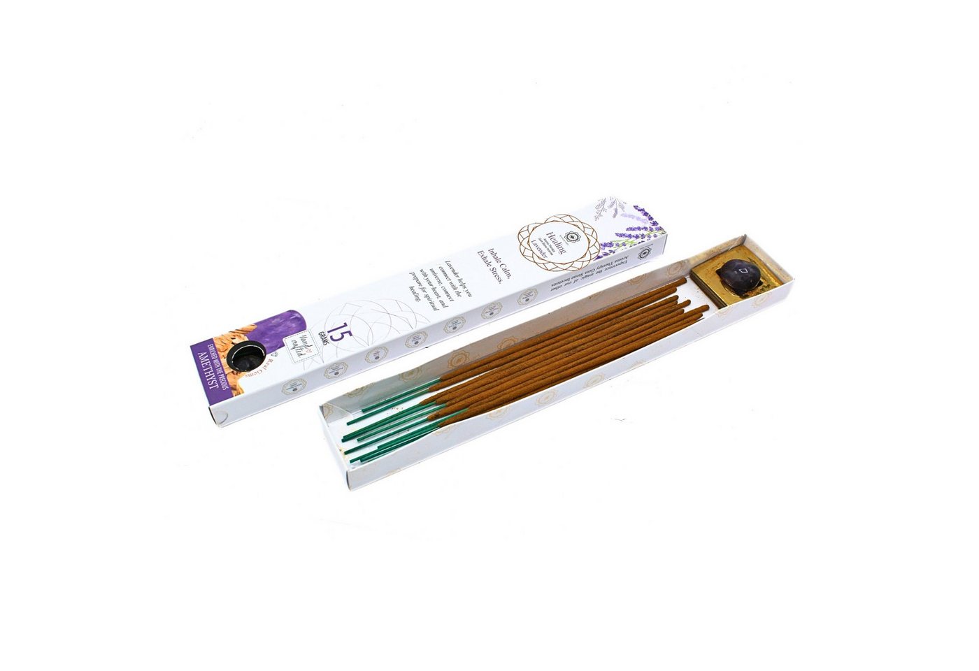 Green Tree Räucherstäbchen Green Tree Gemstone Incense "Healing", Lavendel – Kostbarer Amethyst Green Tree Räucherstäbchen Green Tree Gemstone Incense "Healing", Lavendel – Kostbarer Amethyst von Green Tree