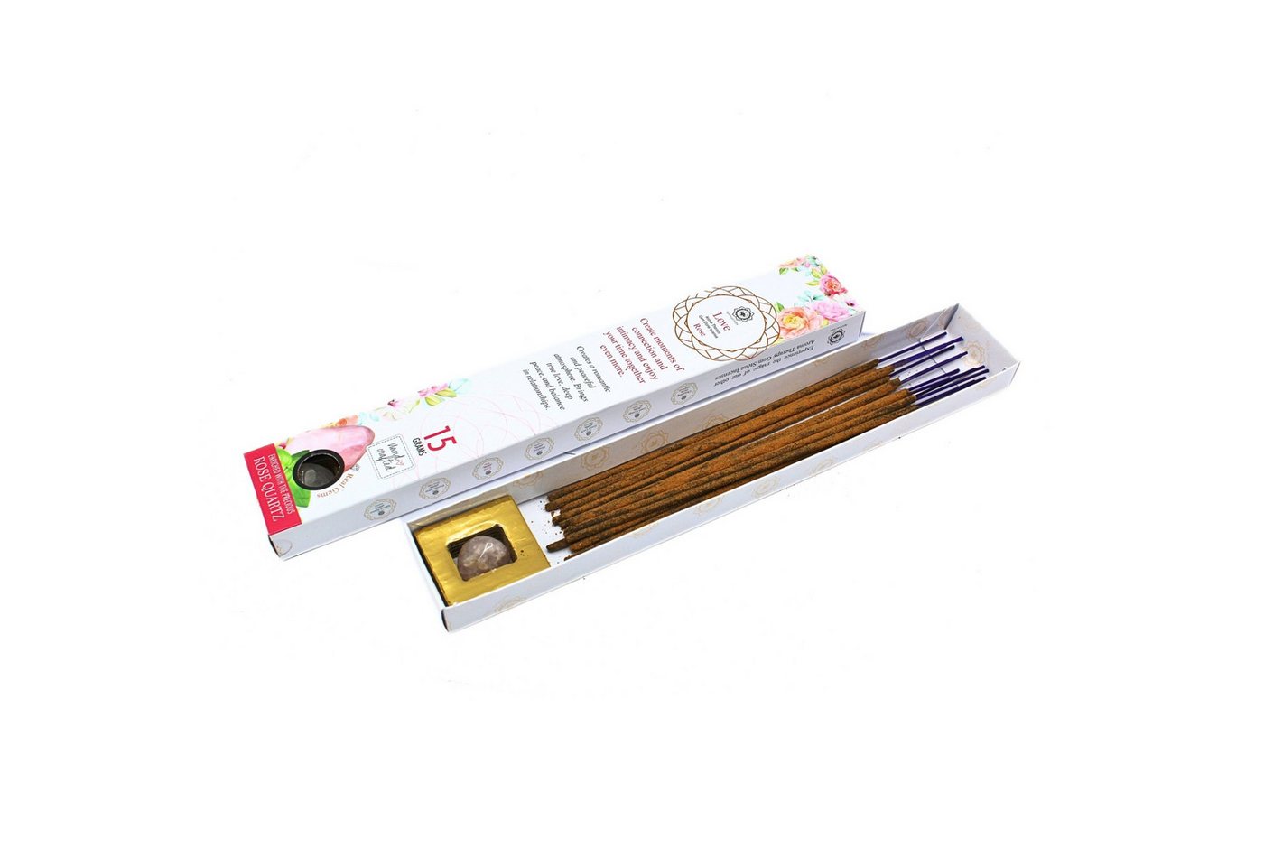 Green Tree Räucherstäbchen Green Tree Gemstone Incense "Love", Rose – Kostbarer Rosenquarz, 15g Green Tree Räucherstäbchen Green Tree Gemstone Incense "Love", Rose – Kostbarer Rosenquarz, 15g von Green Tree