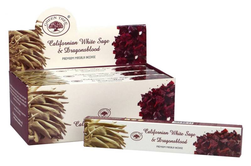 Green Tree Räucherstäbchen Green Tree Incense "Californian White Sage & Dragonsblood" 15gr. von Green Tree