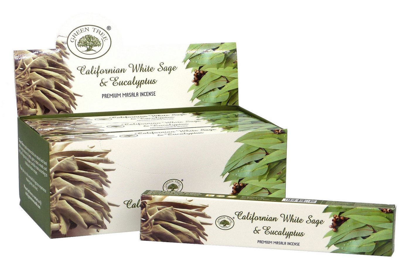 Green Tree Räucherstäbchen Green Tree Incense "Californian White Sage & Eucalyptus" 15gr. Green Tree Räucherstäbchen Green Tree Incense "Californian White Sage & Eucalyptus" 15gr. von Green Tree